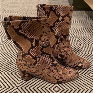 Zara snake print boots